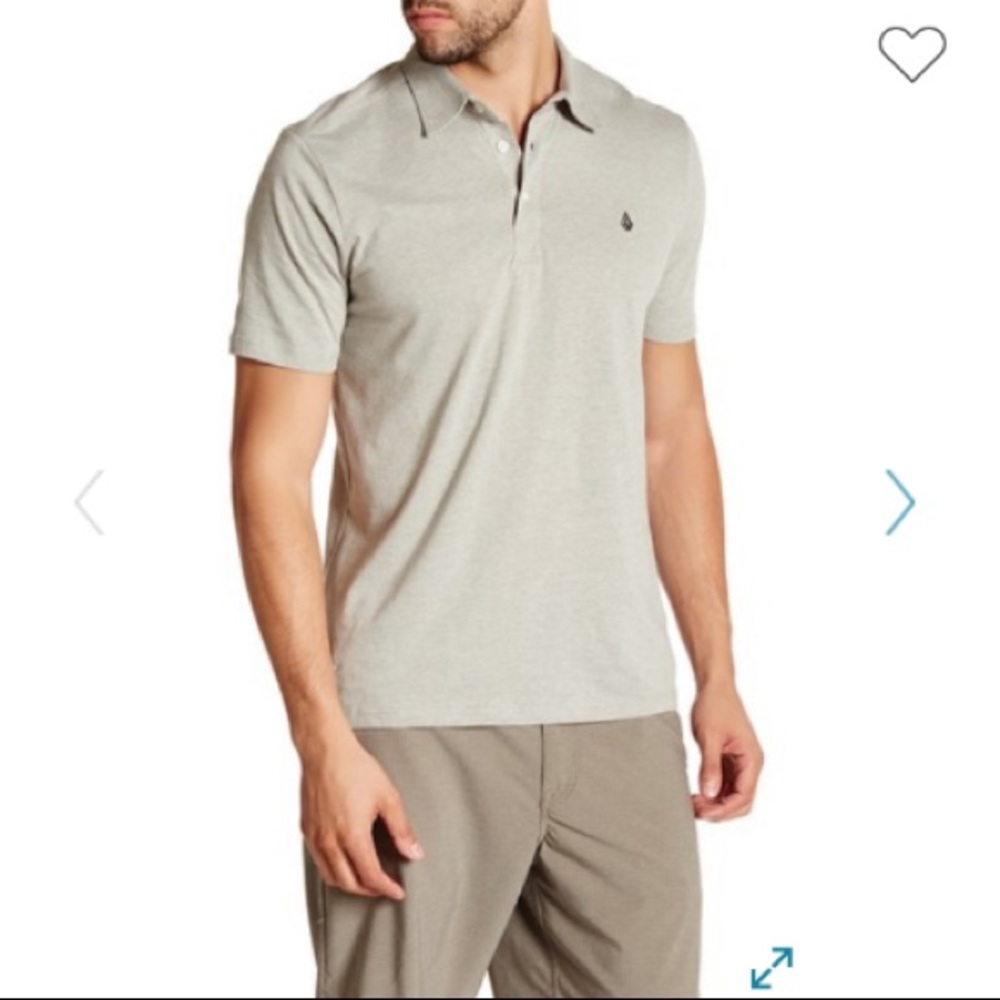 🗻VOLCOM 🗻BANGER POLO SHIRT IN HEATHER GREY🗻